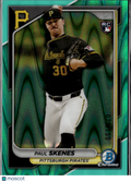 Paul Skenes 2024 Bowman Chrome Aqua Raywave Refractor Rookie RC 29/199 Pirates