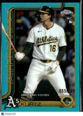 Nick Kurtz 2025 Topps Chrome Update RC Aqua Refractor Oakland Athletics