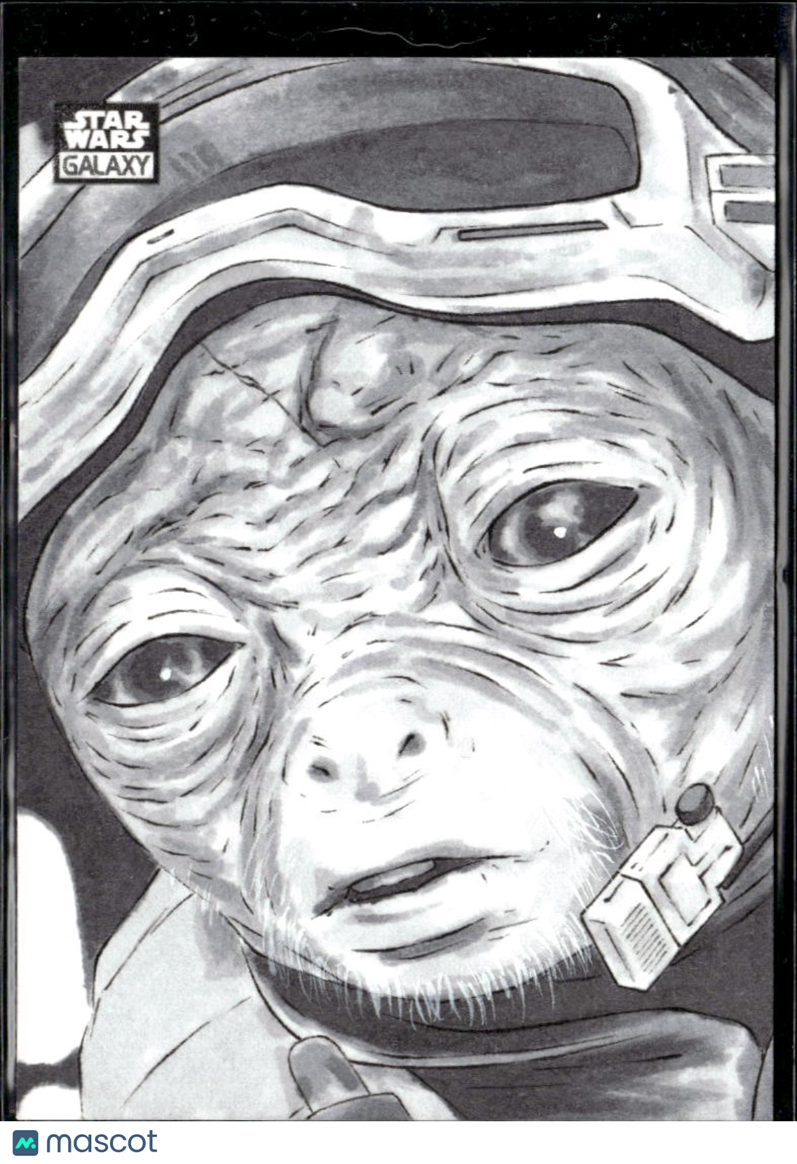 Babu Frik Topps Star Wars Galaxy Jude Gallagher Sketch Card Auto Autograph