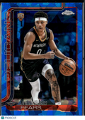 Jeremiah Fears 2025-26 Topps Chrome Blue Sapphire Rookie RC New Orleans Pelicans