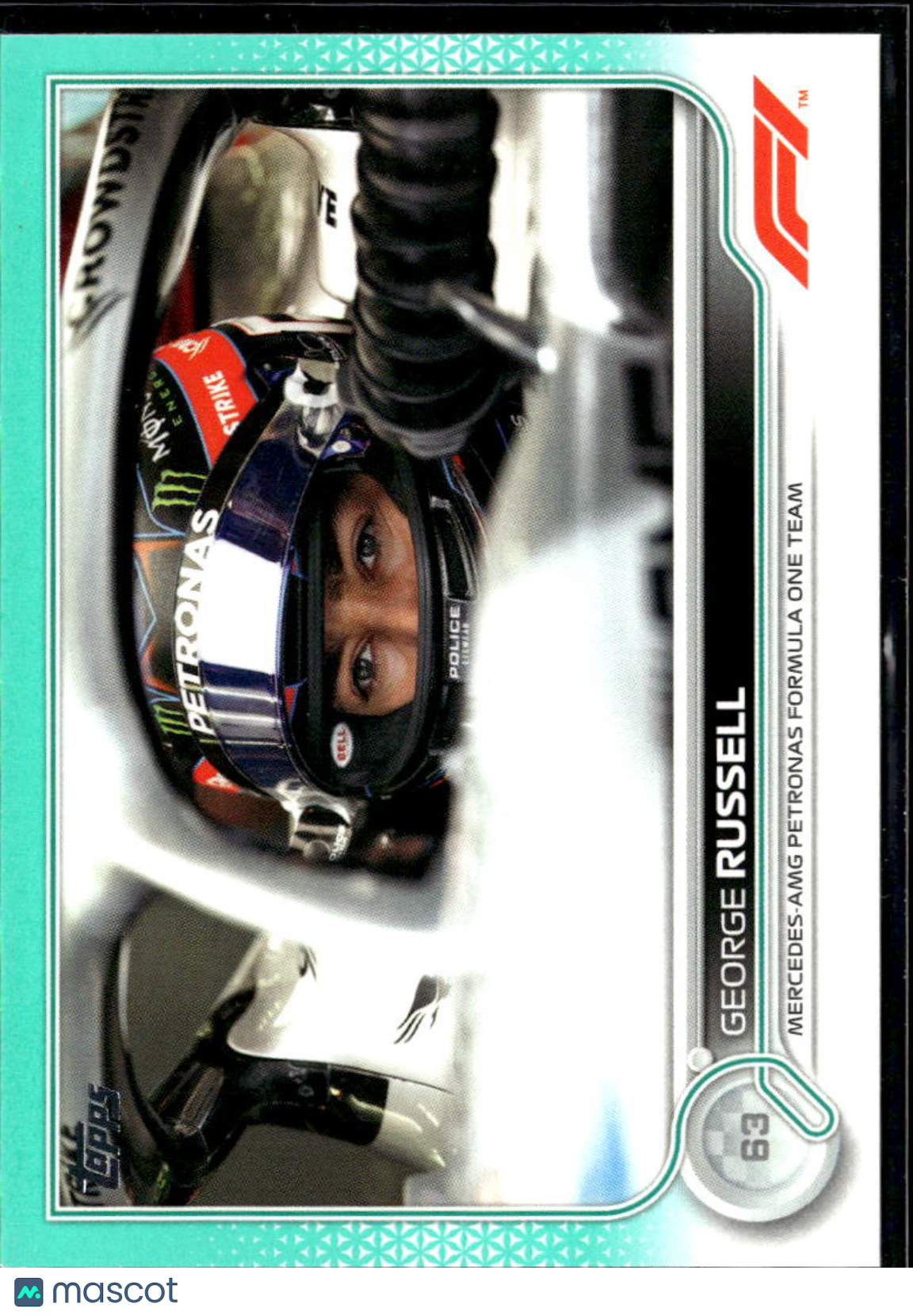 George Russell 2022 Topps Formula 1 Aqua 140/199 Mercedes-AMG