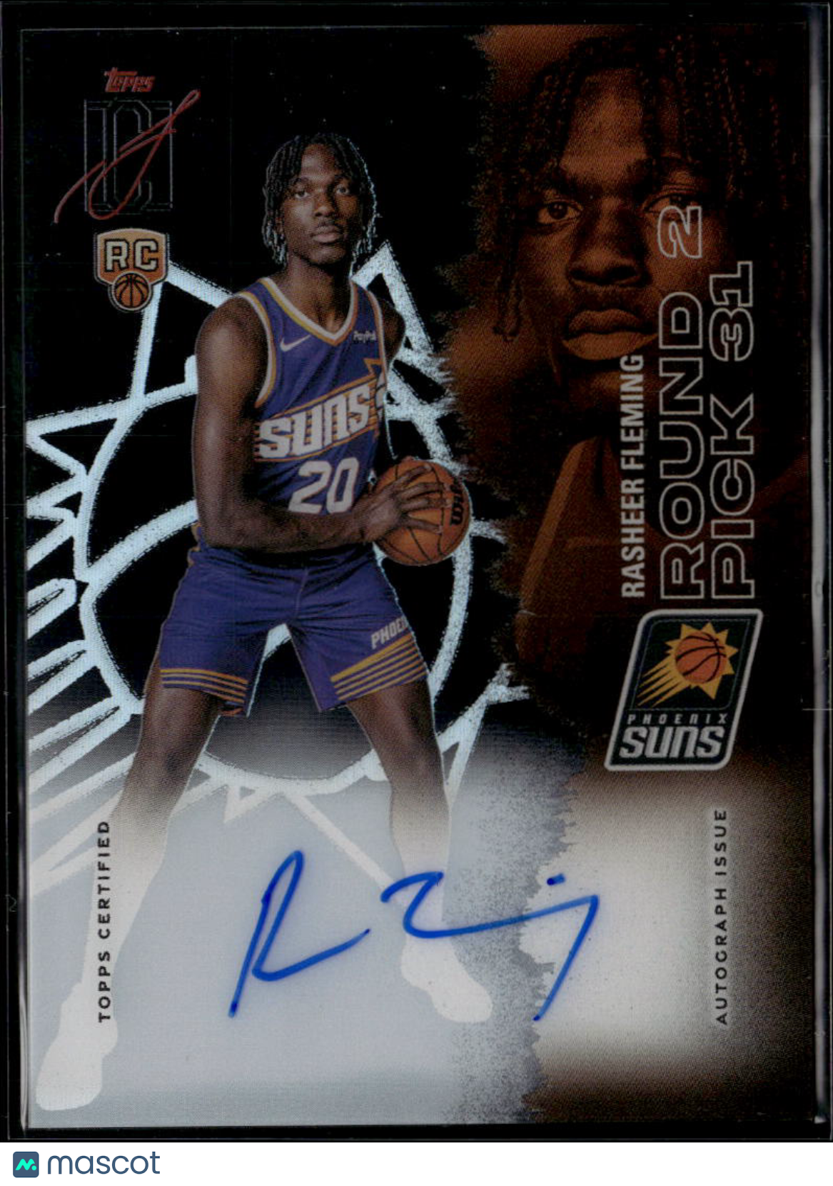 Rasheer Fleming 2026 Topps Signature Class Crystal Clear SSP Auto Autograph Suns
