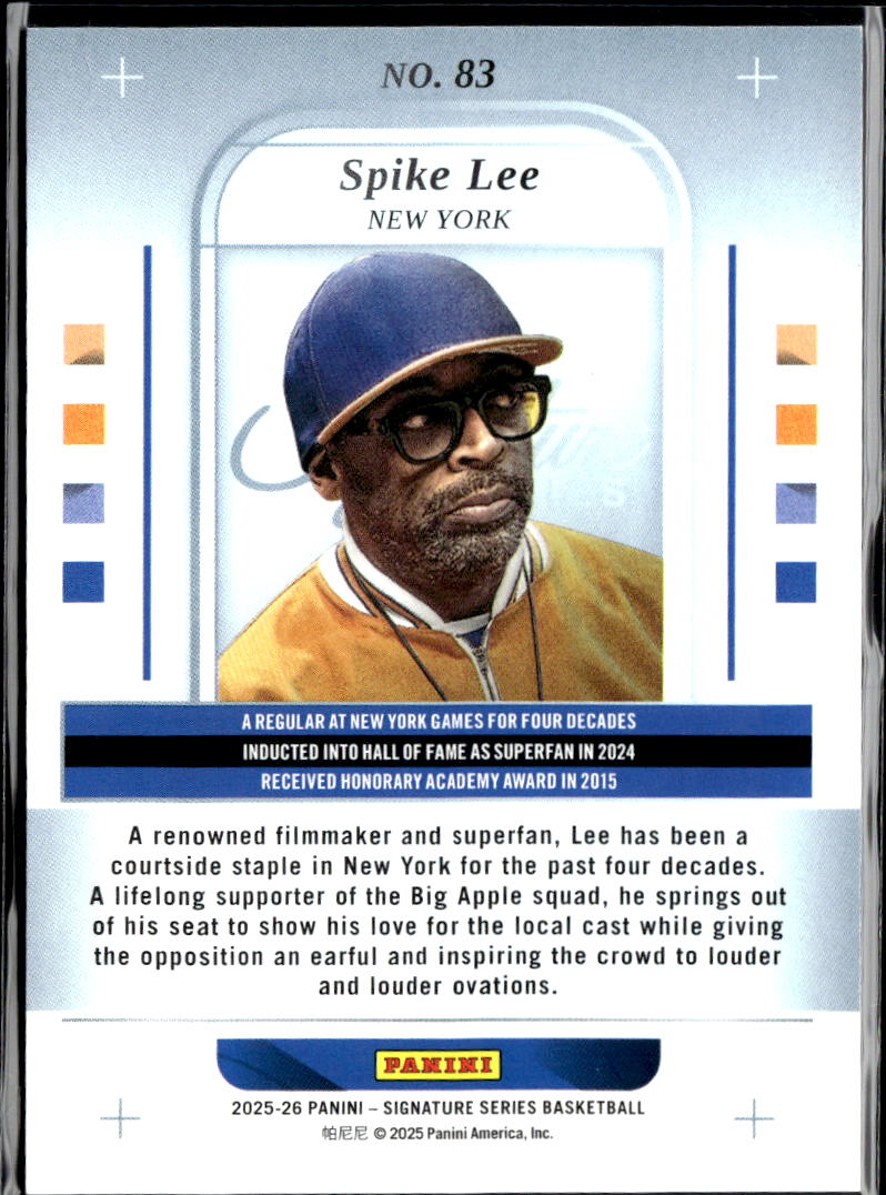 Spike Lee 2025 Panini Signature Series Basketball RED 6/75 New York Knicks
