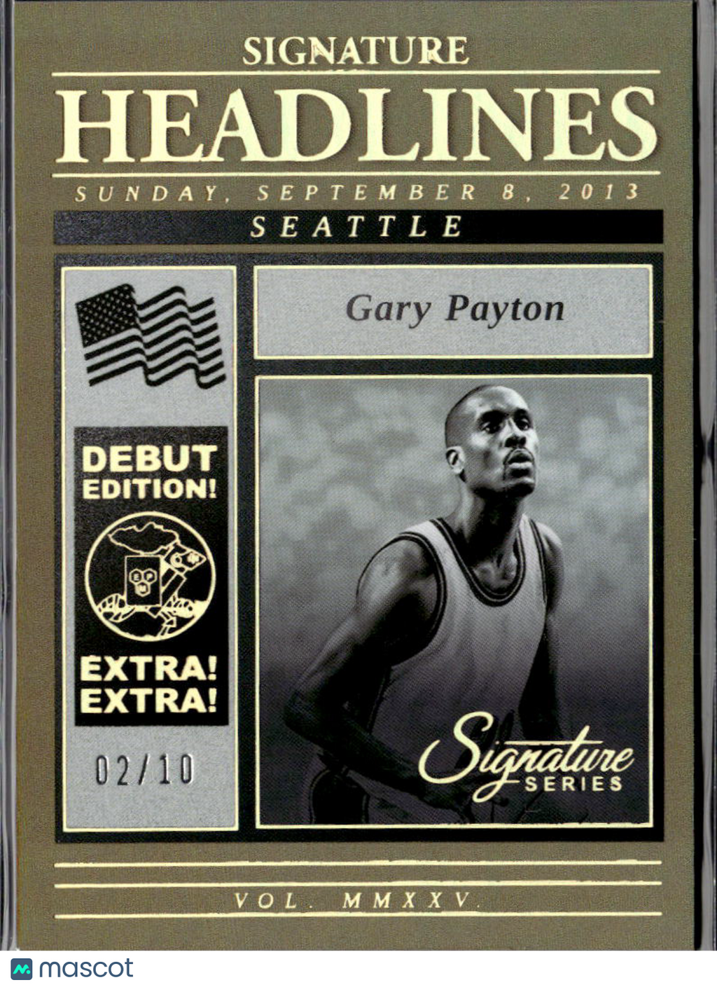 Gary Payton 2025 Signature Series Headlines GOLD 2/10 Seattle SuperSonics