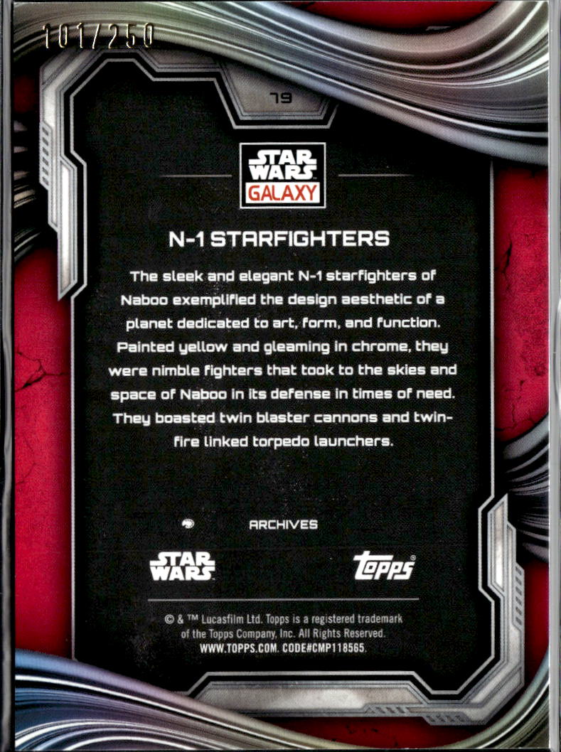 N-1 Starfighters Topps Star Wars Galaxy Chrome Pink Refractor 101/250