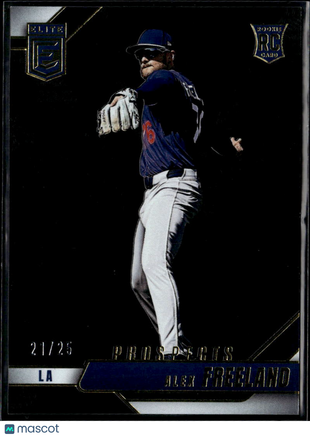 Alex Freeland 2026 Elite Black Rookie RC 21/25 Los Angeles Dodgers