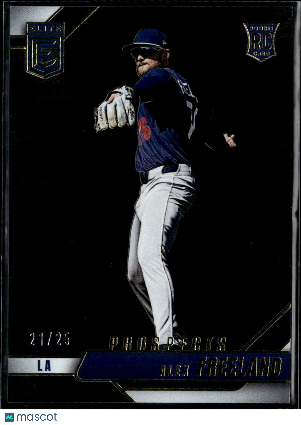 Alex Freeland 2026 Elite Black Rookie RC 21/25 Los Angeles Dodgers