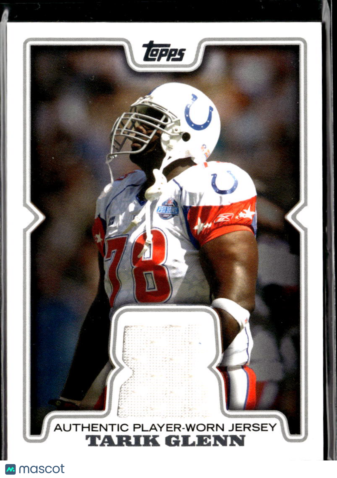 Tarik Glenn 2008 Topps Authentic Pro Bowl Jersey Patch Indianapolis Colts