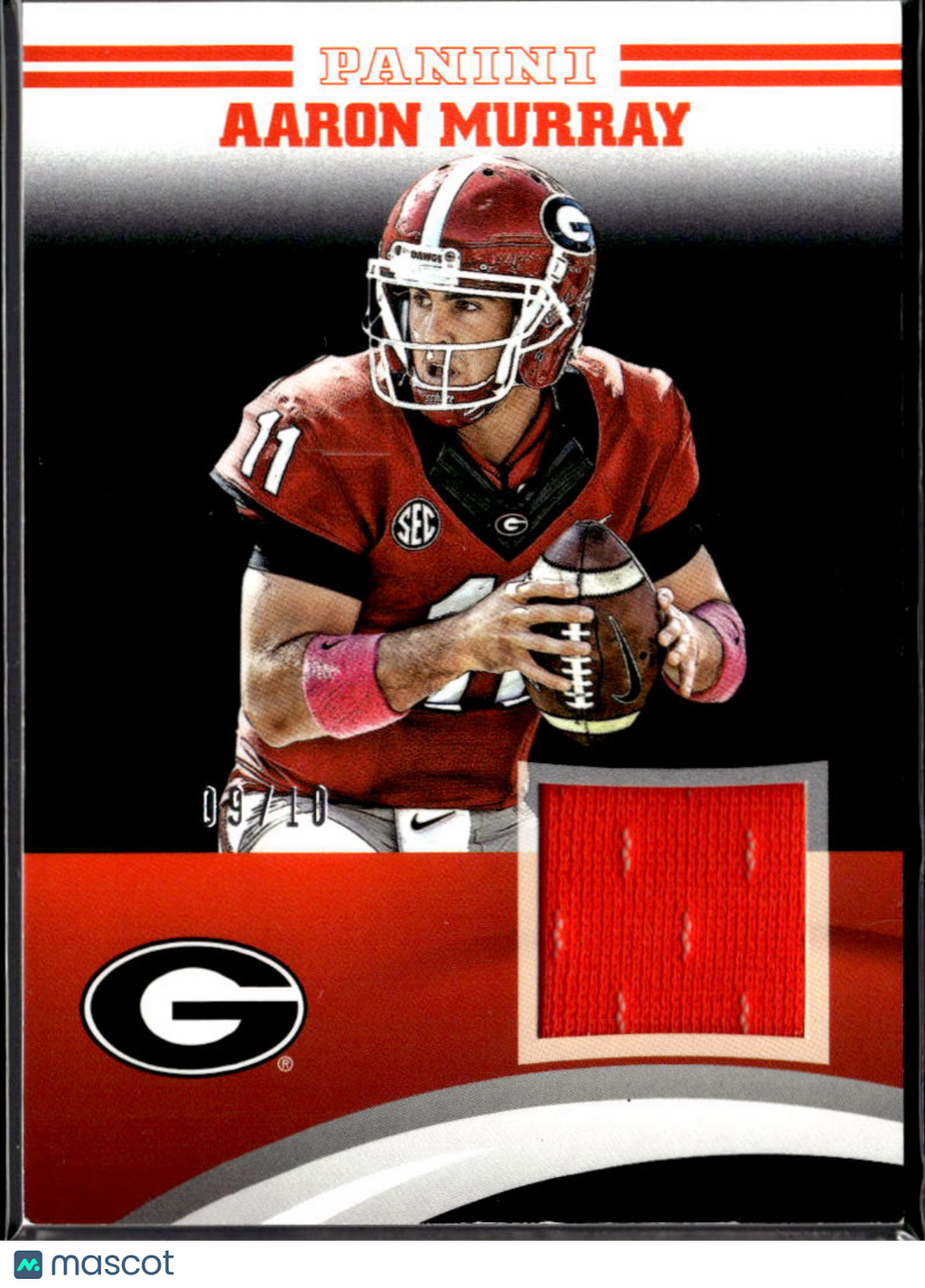 Aaron Murray 2015 Panini Balck Jersey Patch 9/10 Georgia Bulldogs
