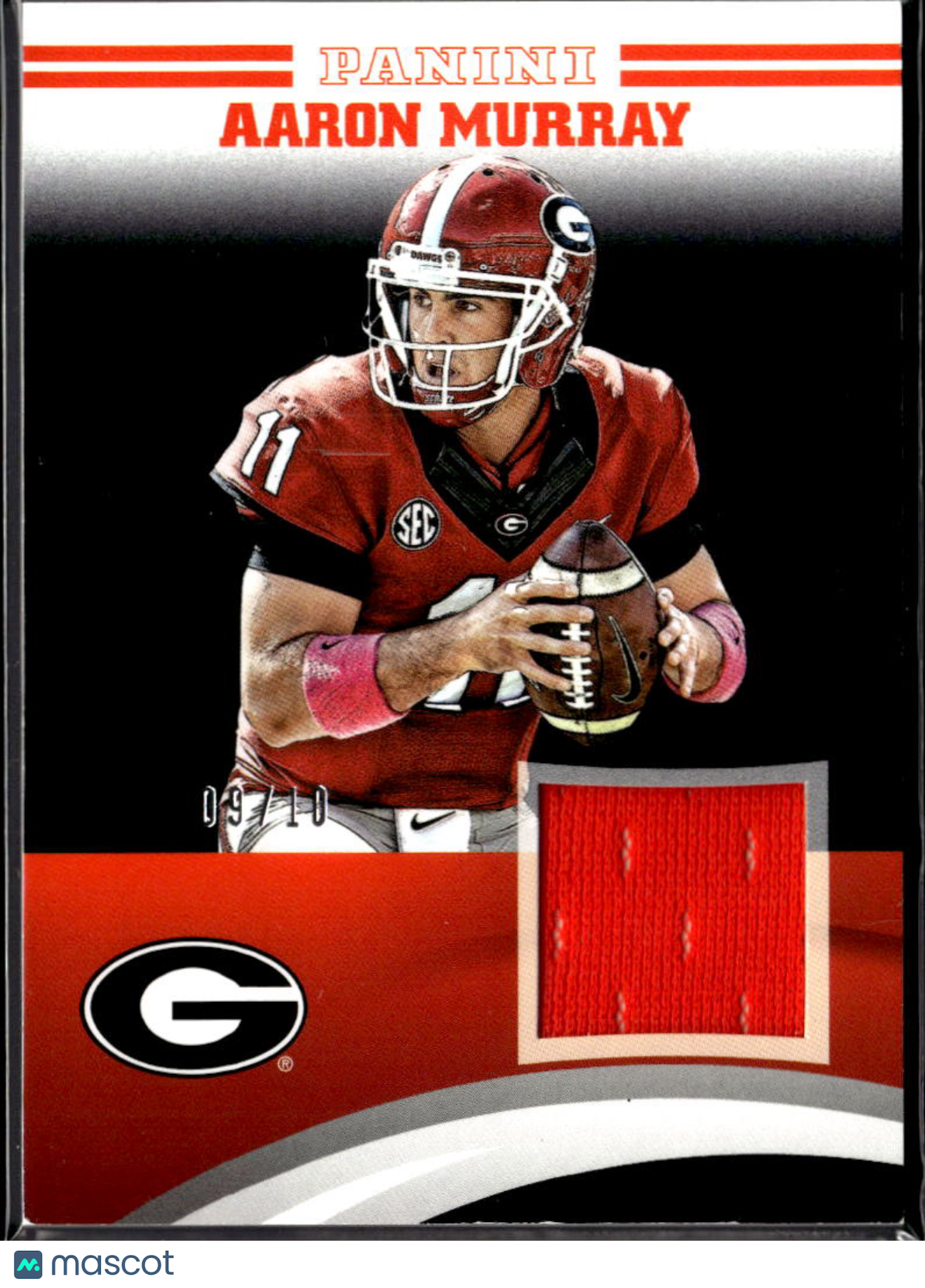Aaron Murray 2015 Panini Balck Jersey Patch 9/10 Georgia Bulldogs