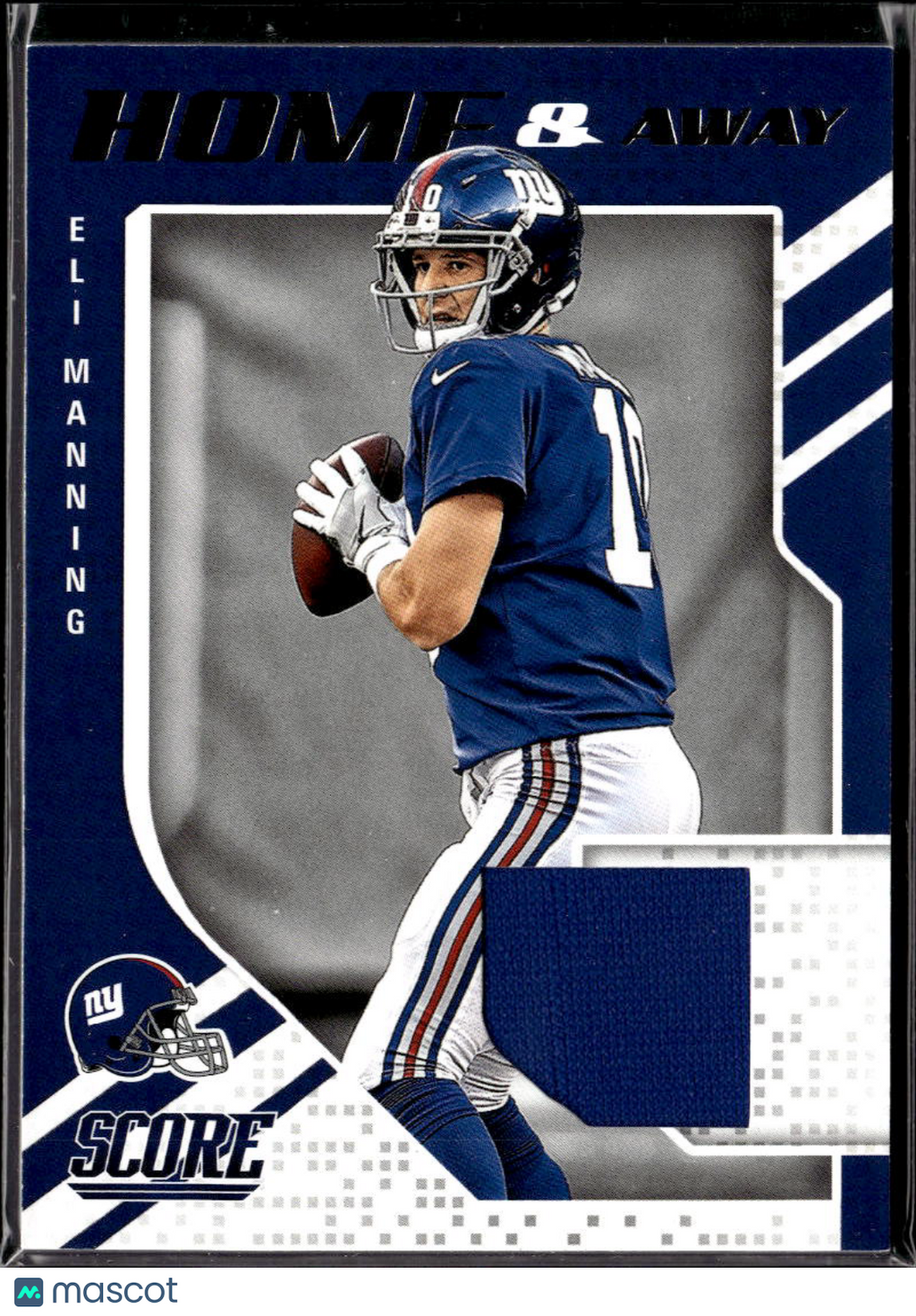 Eli Manning 2018 Score Home & Away Game Worn Jersey Patch New York Giants