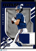 Eli Manning 2018 Score Home & Away Game Worn Jersey Patch New York Giants