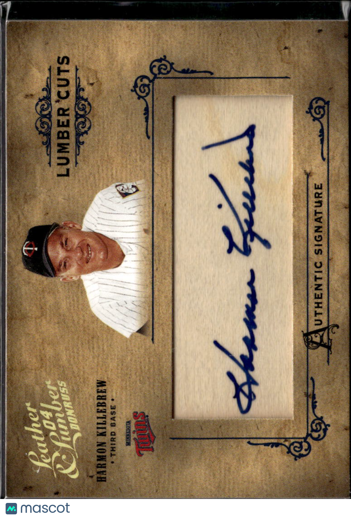 Harmon Killebrew 2004 Donruss Leather & Lumber Cuts Auto Autograph 18/192 Twins