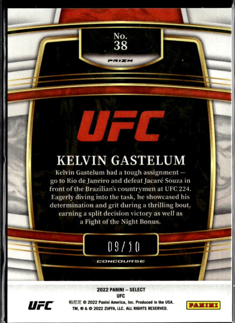 Kelvin Gastelum 2022 Select UFC GOLD Disco Prizm MMA 9/10