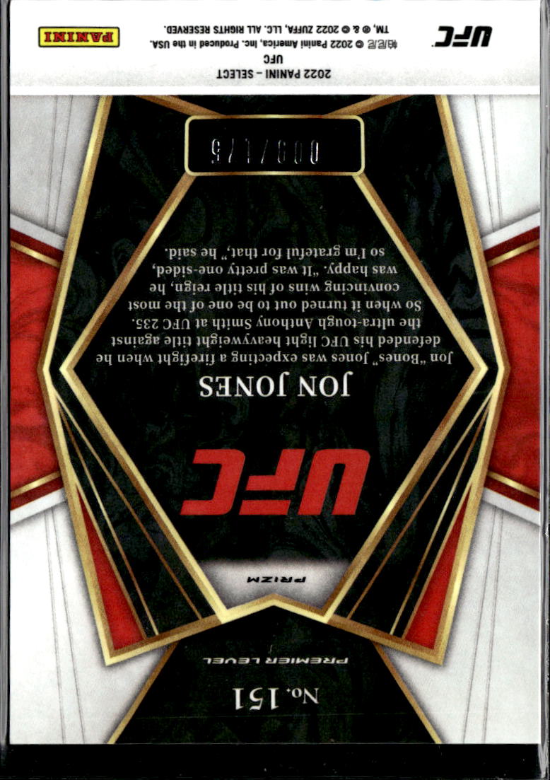 Jon Jones 2022 Select UFC Premier Level Bronze Prizm 9/175
