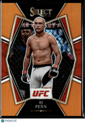 BJ Penn 2022 Select UFC Premier Level Orange Prizm 35/35