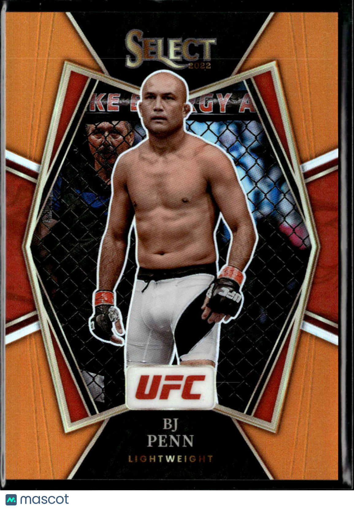 BJ Penn 2022 Select UFC Premier Level Orange Prizm 35/35