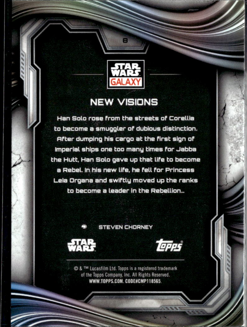 New Visions Topps Star Wars Galaxy Mini Diamond Refractor #8
