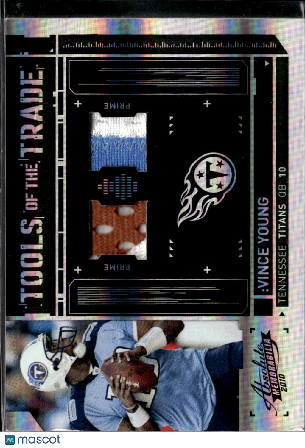 Vince Young 2010 Absolute Game Worn Jersey Patch Texas Longhorns 17/50
