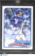 Freddie Freeman 2024 Topps '89 On Card Auto Autograph Los Angeles Dodgers
