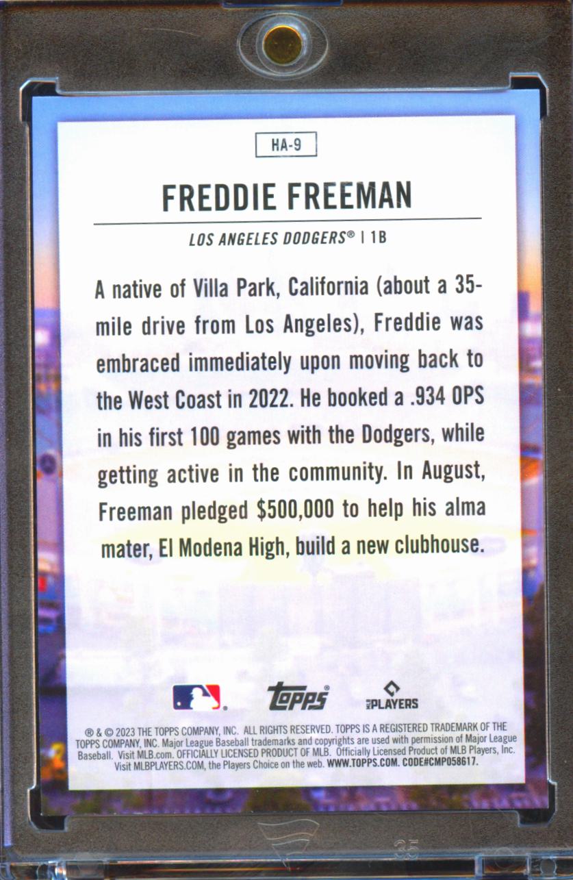 Freddie Freeman 2023 Topps Home Field Advantage Los Angeles Dodgers