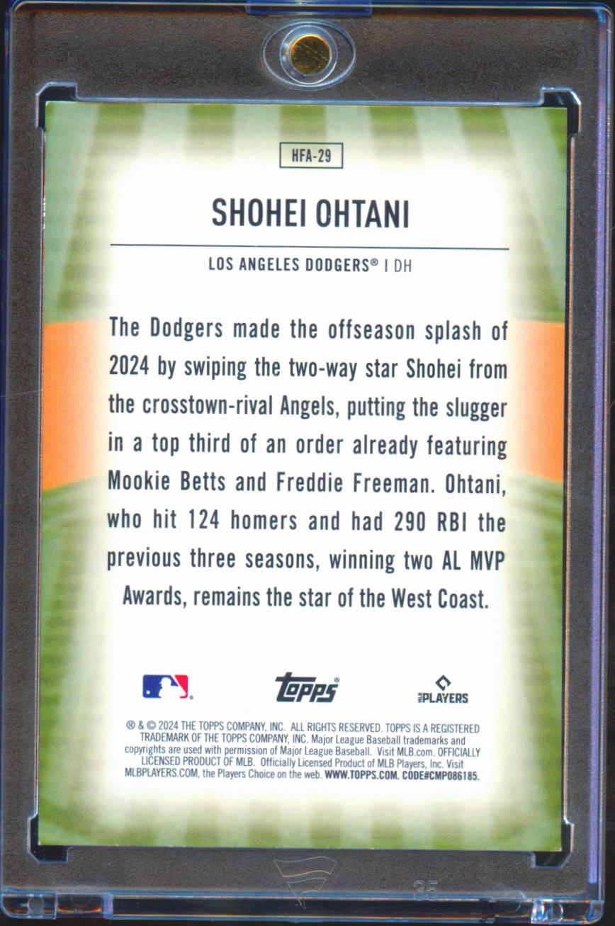Shohei Ohtani 2024 Topps Home Field Advantage Los Angeles Dodgers