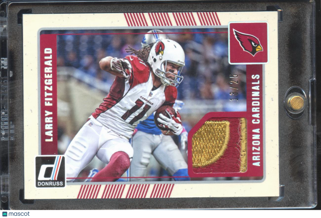 Larry Fitzgerald 2016 Donruss Game Worn Captain Patch 13/25 Arizona Cardinals