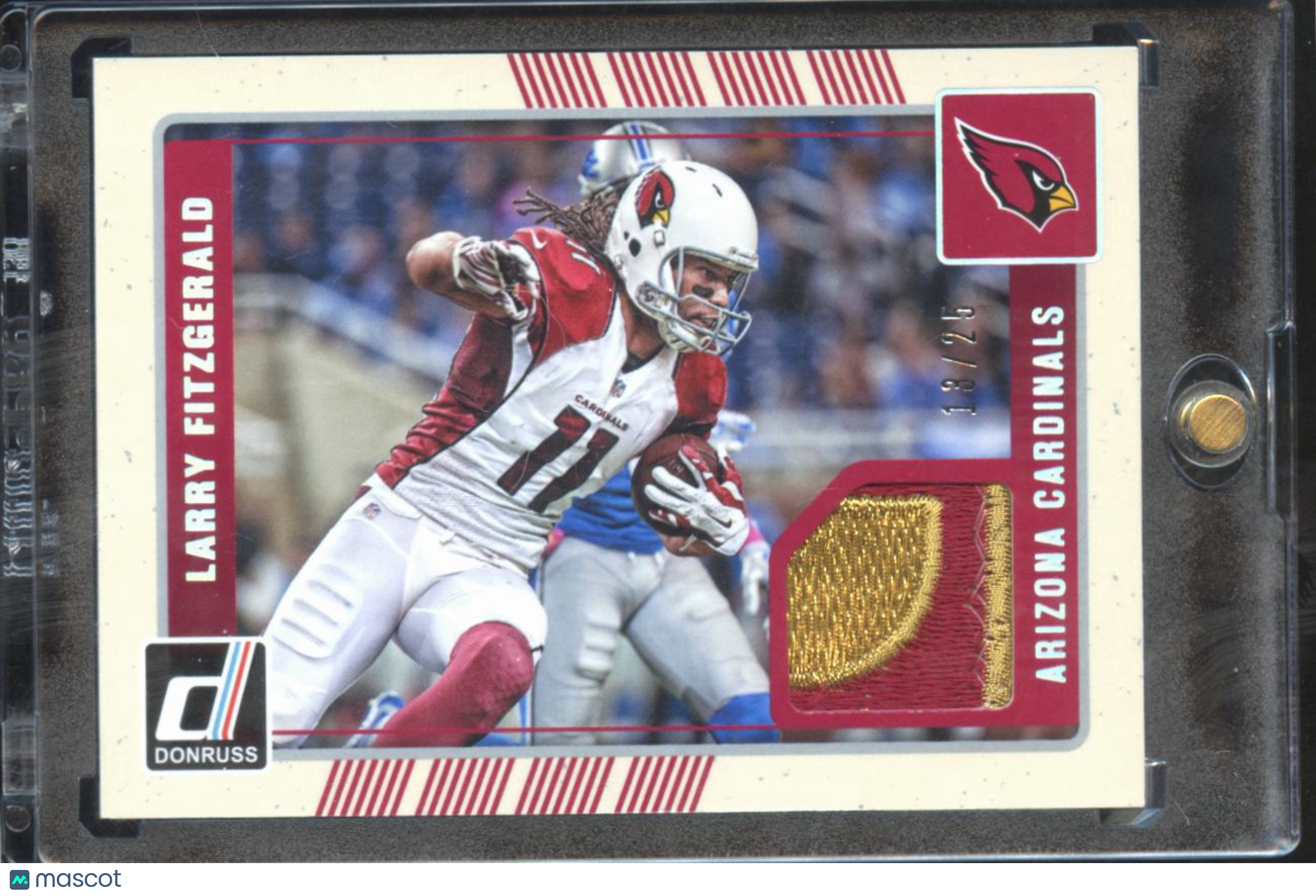 Larry Fitzgerald 2016 Donruss Game Worn Captain Patch 13/25 Arizona Cardinals