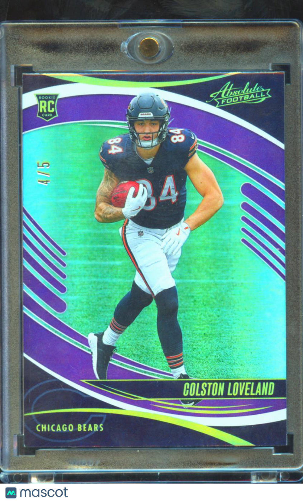 Colston Loveland 2025 Absolute Purple Spectrum RC Rookie 4/5 Chicago Bears