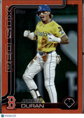 Jarren Duran 2025 Topps Orange Foil 11/25 #587 Boston Red Sox