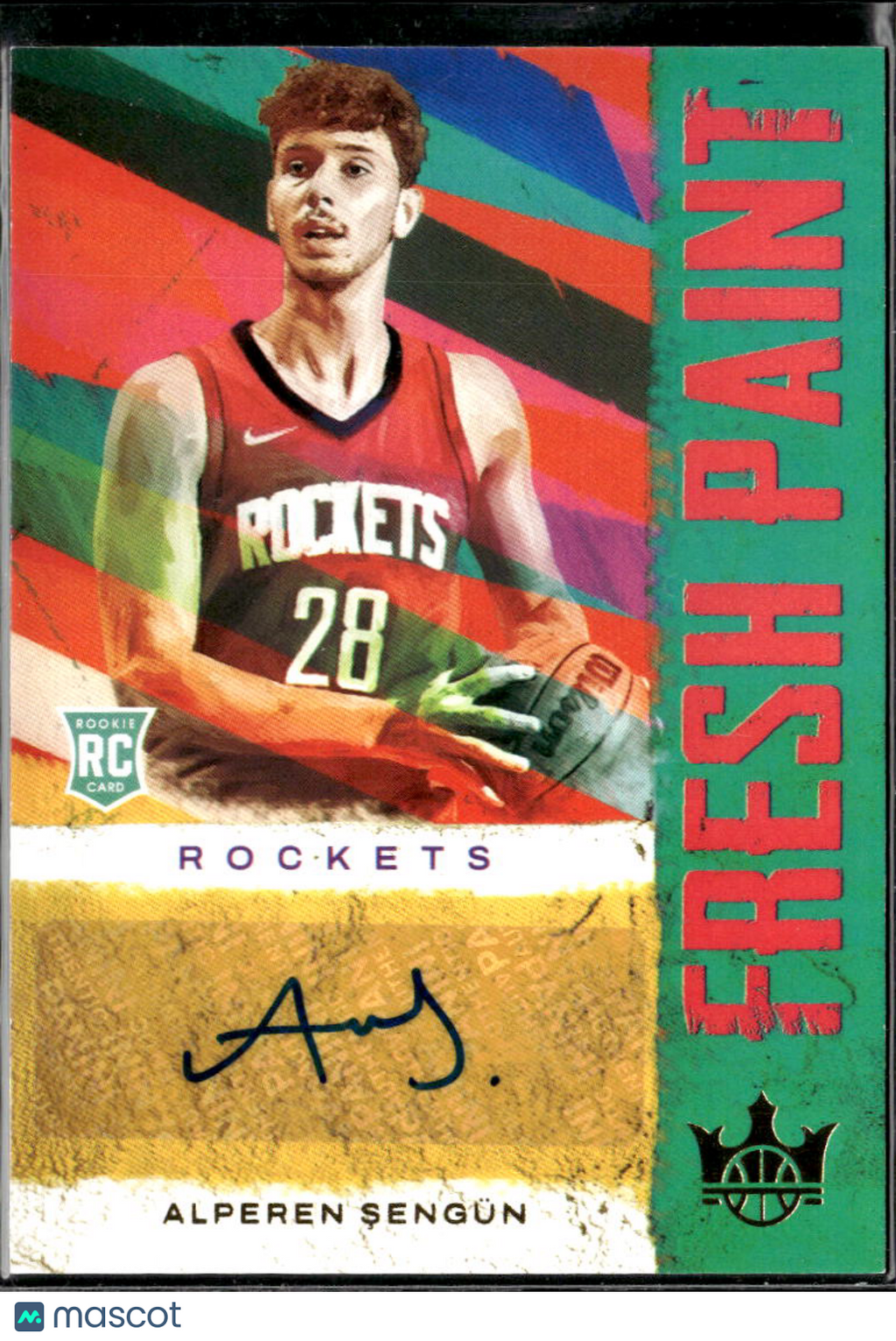 Alperen Sengun 2021-22 Court Kings Fresh Paint Auto Autograph RC 182/199 Rockets