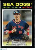 Jarren Duran 2020 Topps Heritage Minors Auto Autograph RC Red Sox Sea Dogs