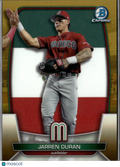 Jarren Duran 2023 Bowman Chrome World Baseball Classic Gold Refractor Mexico