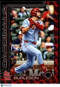 Alec Burleson 2025 Topps Team Logo SSP SHORTPRINT St. Louis Cardinals