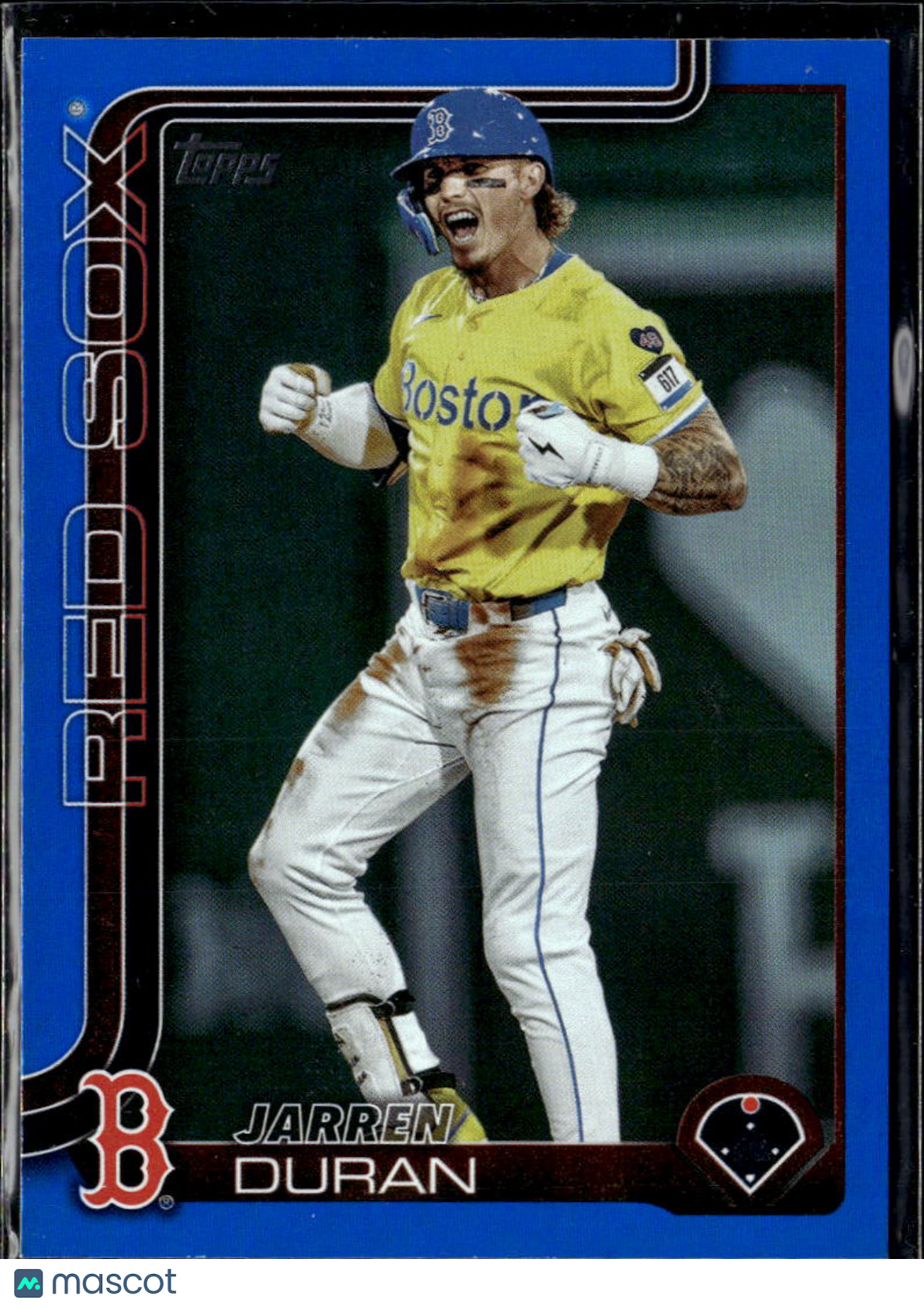 Jarren Duran 2025 Topps Series Two Blue Foil 39/150 #587 Boston Red Sox