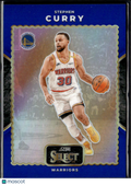Stephen Curry 2024-25 Select Throwback Blue Prizm 11/75 Golden State Warriors