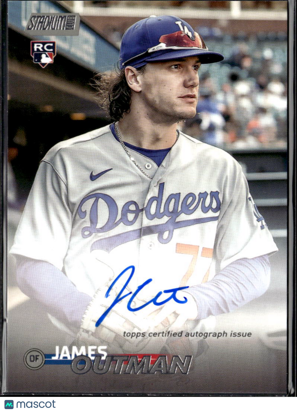 James Outman 2023 Topps Stadium Club Auto Autograph RC LA Dodgers