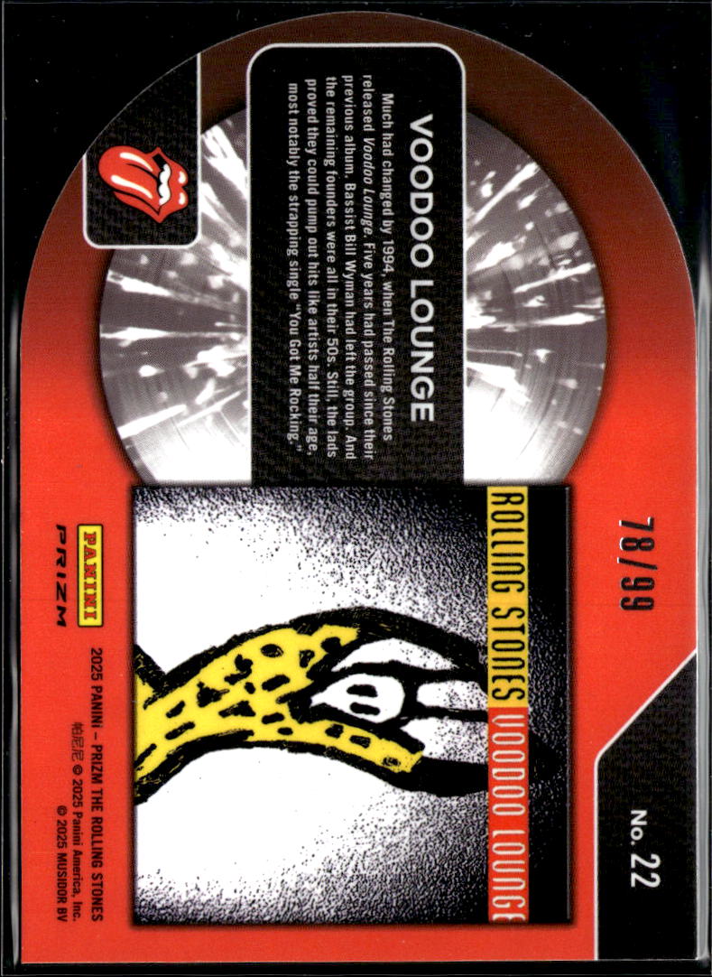 Voodoo Lunge 2025 Prizm The Rolling Stones Red Prizm 78/99 #22