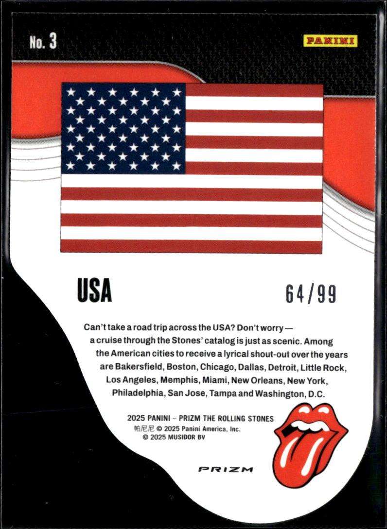 USA 2025 Prizm The Rolling Stones International Licks 64/99 #3