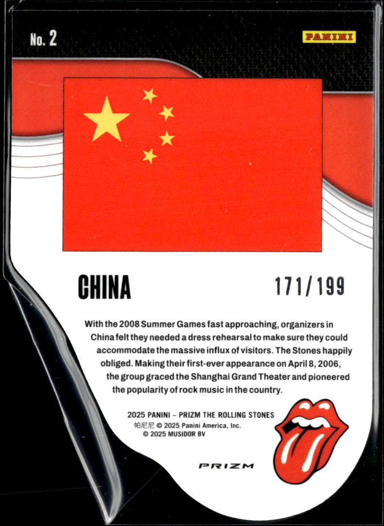China 2025 Prizm The Rolling Stones International Licks Orange Wave 171/199 #2