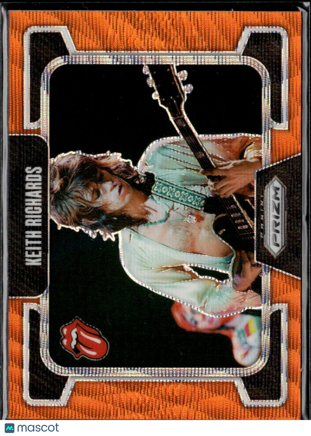 Keith Richard 2025 Prizm The Rolling Stones Orange Wave 68/259 #77