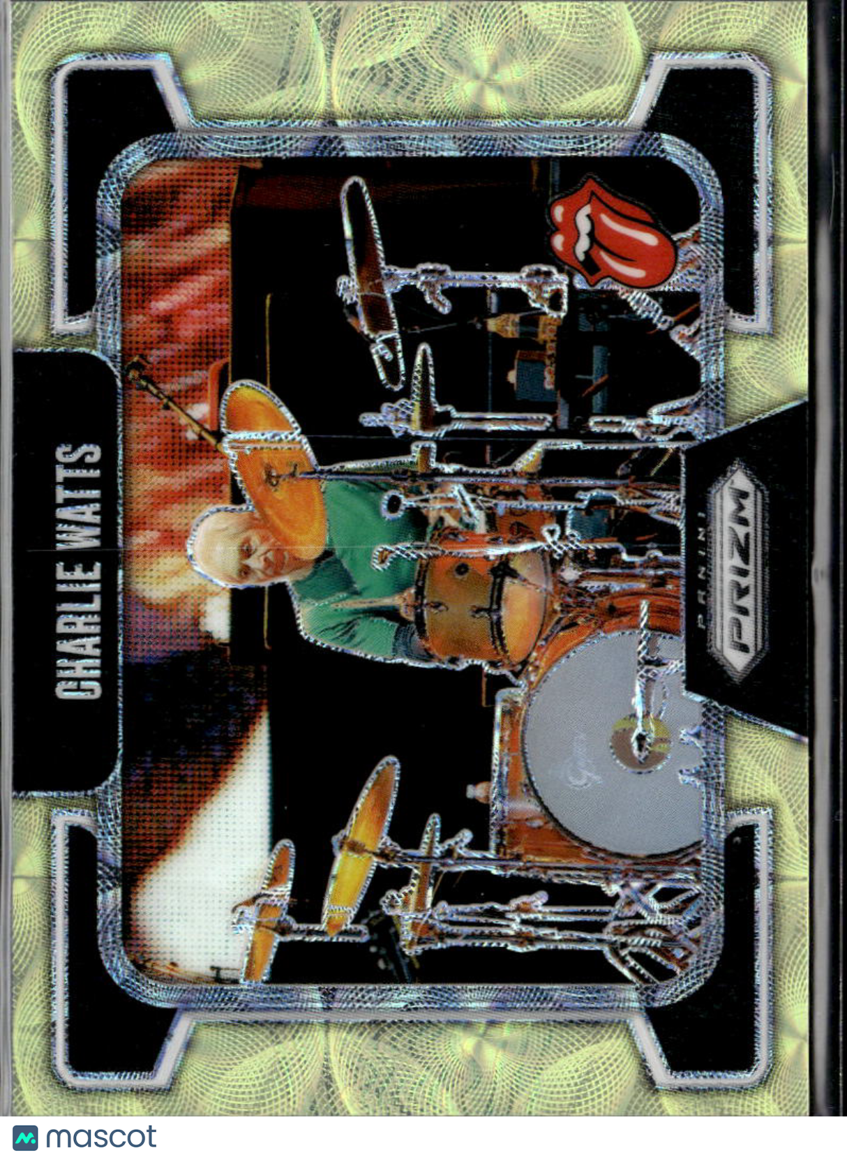 Charlie Watts 2025 Prizm The Rolling Stones Yellow Scope Prizm 183/199 #100