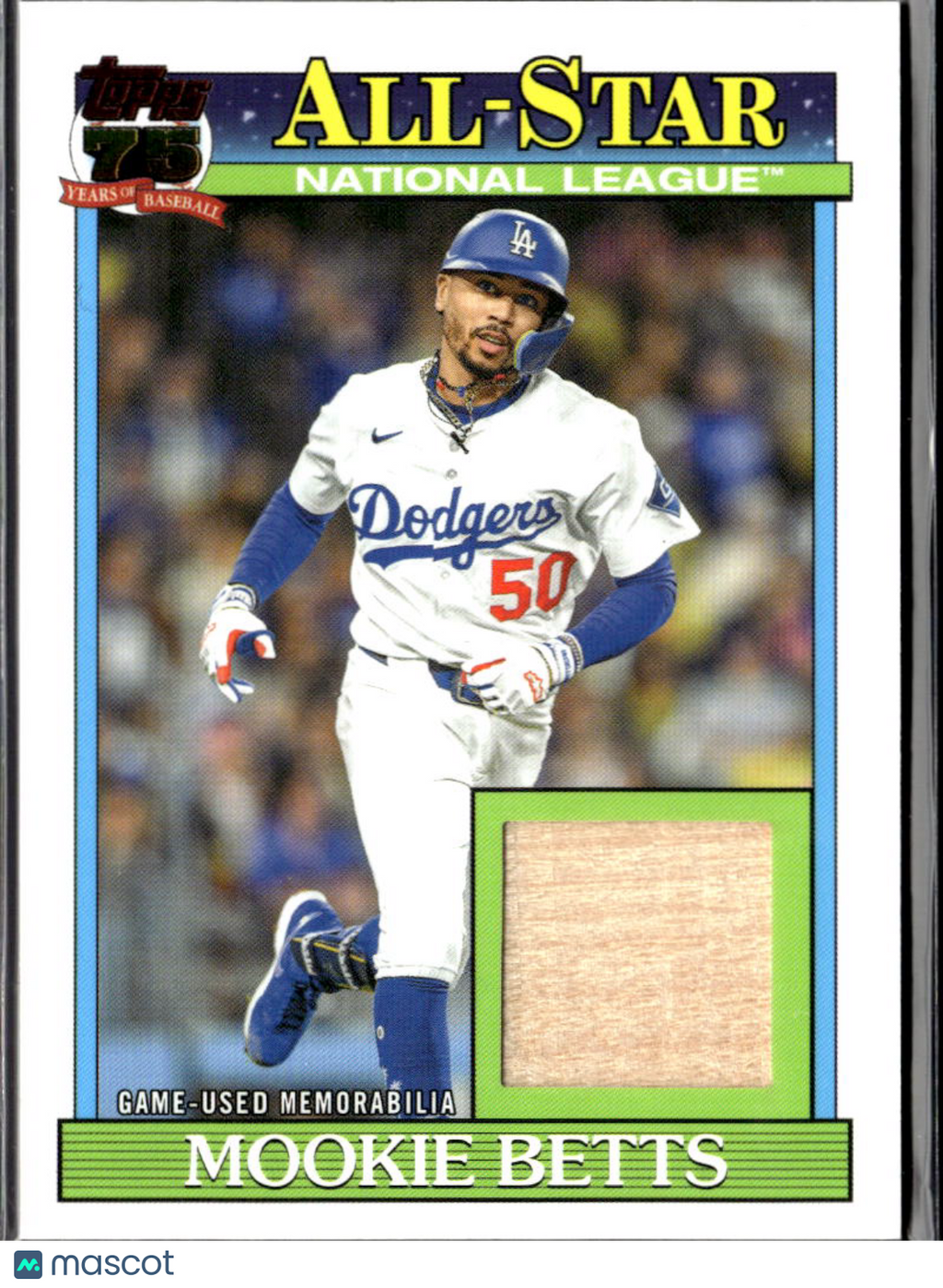 Mookie Betts 2026 Topps Game Worn Bat Relic Los Angeles Dodgers