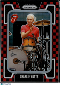 Charlie Watts 2025 Prizm The Rolling Stones Black Red Checker Prizm 27/128 #23