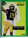 Bryce Underwood 2025  Bowman Chrome '55 Green 43/99 Michigan Wolverines