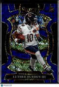 Luther Burden III 2025 Select Blue Disco Prizm RC Rookie 9/25 Chicago Bears