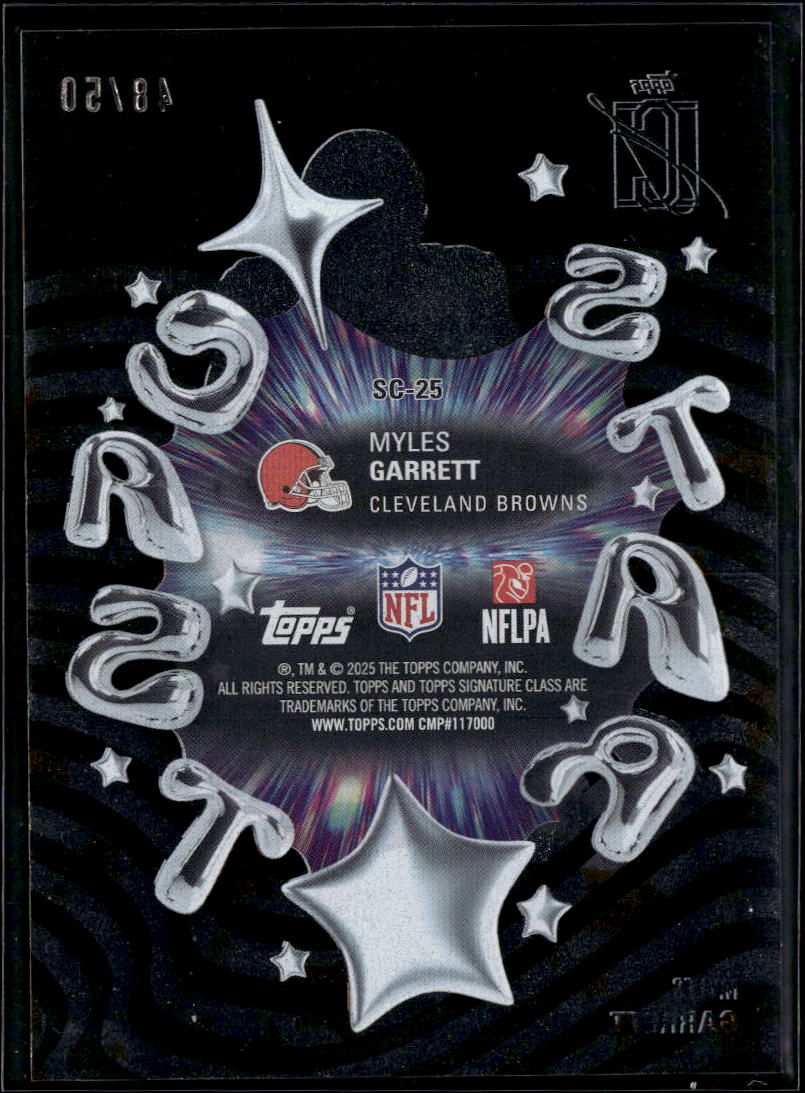 Myles Garrett 2025 Topps Signature Class Stars Black /50 Cleveland Browns