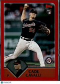Cade Cavalli 2023 Topps Archives Red Hot Rookie RC 31/50 Washington Nationals