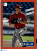 Cade Cavalli 2021 Bowman Heritage Orange RC 15/25 Washington Nationals