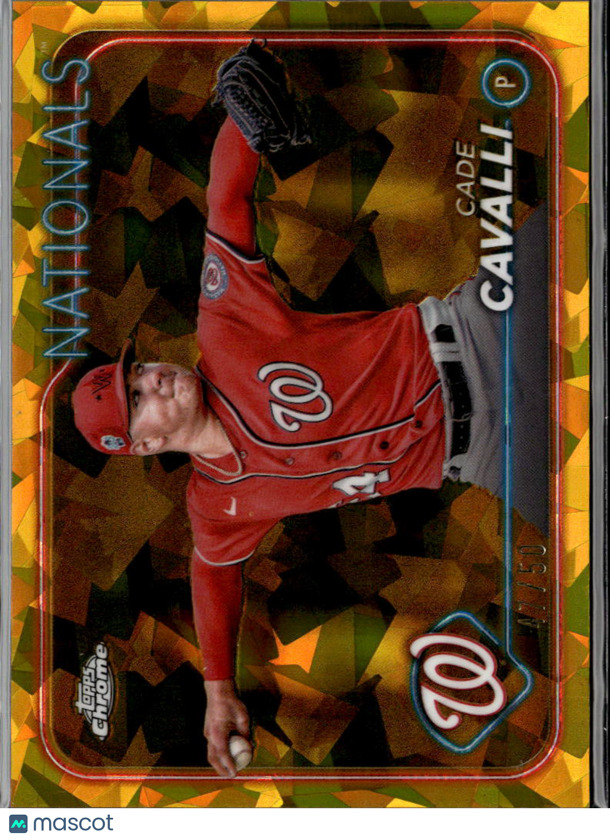 Cade Cavalli 2024 Topps Chrome Sapphire Gold Washington Nationals